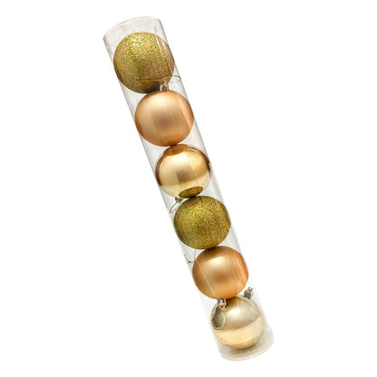 Bola 8 CM / 6 Piezas / Dorado - Maranelo Christmas