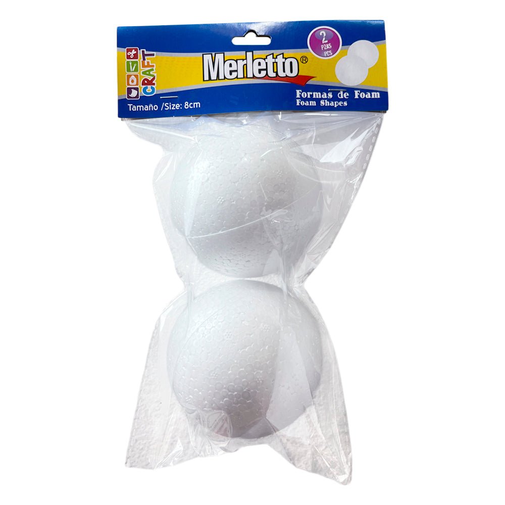 Bola De Foam Merletto 8 CM 2 Piezas - Merletto - Titan.com.pa - 7450009184745