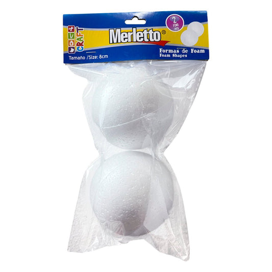 Bola De Foam Merletto 8 CM 2 Piezas - Merletto - Titan.com.pa - 7450009184745