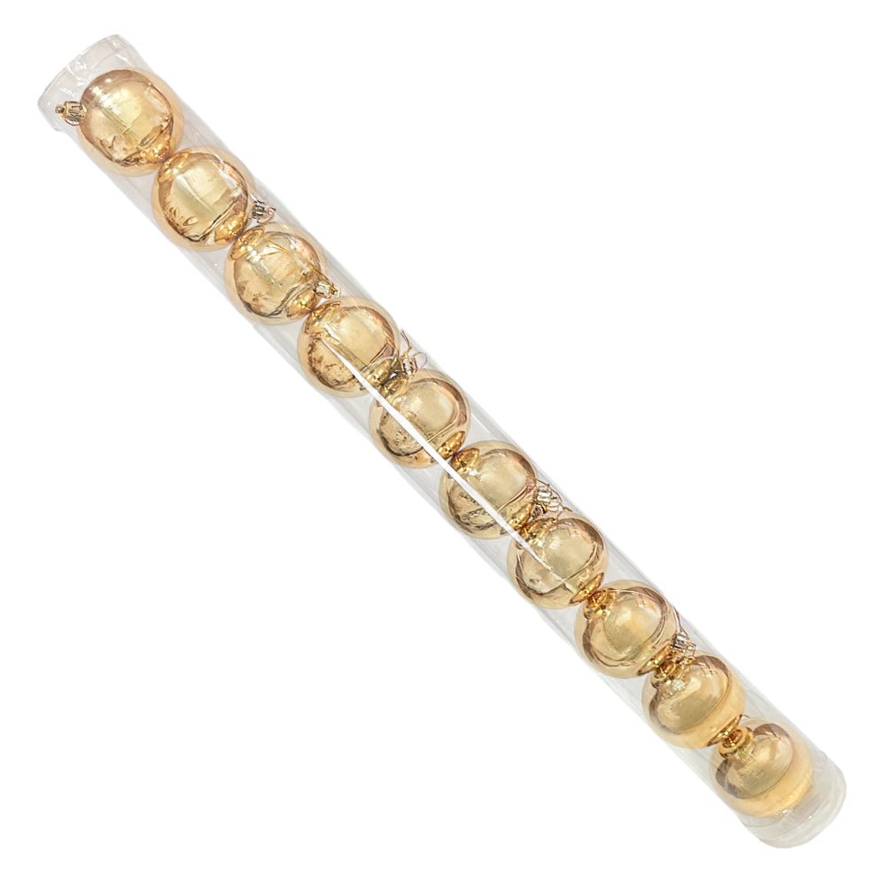 Bola Navideña 10 pza Brillantes / Dorado / 7 cm / Maranelo Christmas - Maranelo Christmas - Titan.com.pa - 7453125141708
