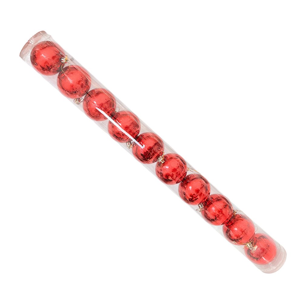 Bola Navideña 10 pza Lisa Brillantes / Roja / 7 cm / Maranelo Christmas - Maranelo Christmas - Titan.com.pa - 7453132420797