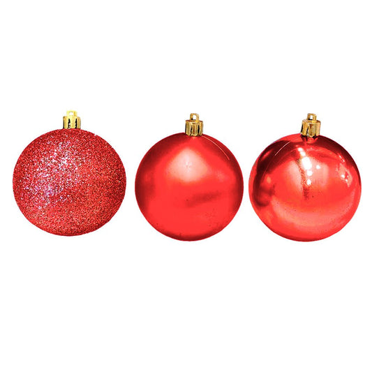 Bola Navideña 12 pza Decoradas / Roja / 6 cm / Maranelo Christmas - Maranelo Christmas - Titan.com.pa - 7453132420636