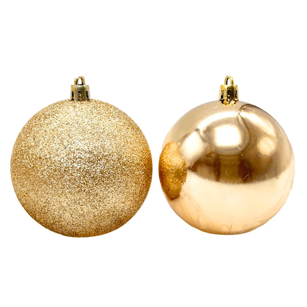 Bola Navideña 6 pza / Brillantes Escarchado / Doradas / 8 cm / Maranelo Christmas - Maranelo Christmas - Titan.com.pa - 7453132412655