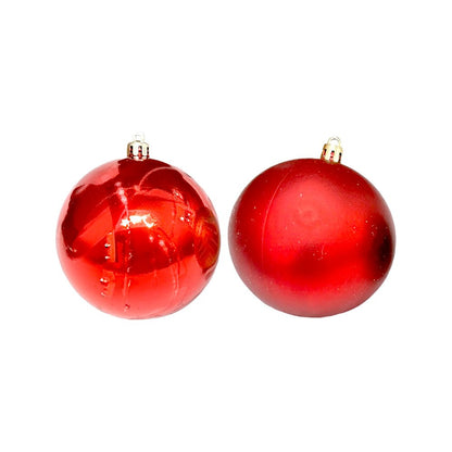Bola Navideña 6 pza / Brillantes Mate / Rojas / 8 cm / Maranelo Christmas - Maranelo Christmas - Titan.com.pa - 7453125132102