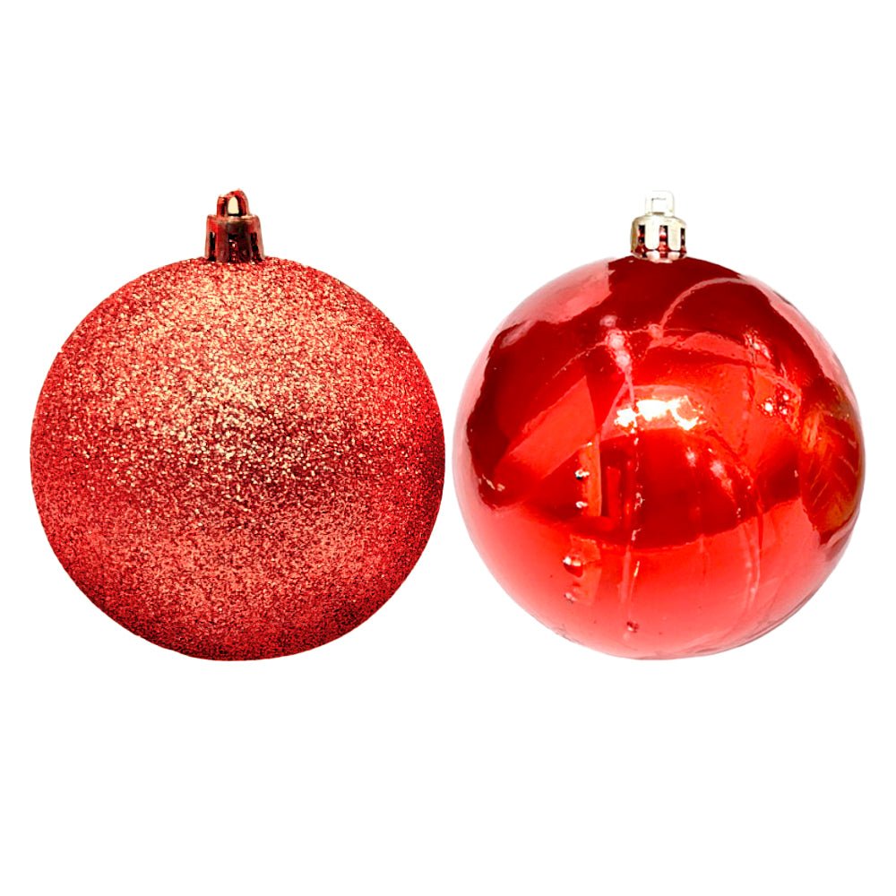 Bola Navideña 6 pza / Brillantes y Escarchado / Rojas / 8 cm / Maranelo Christmas - Maranelo Christmas - Titan.com.pa - 7453132412648