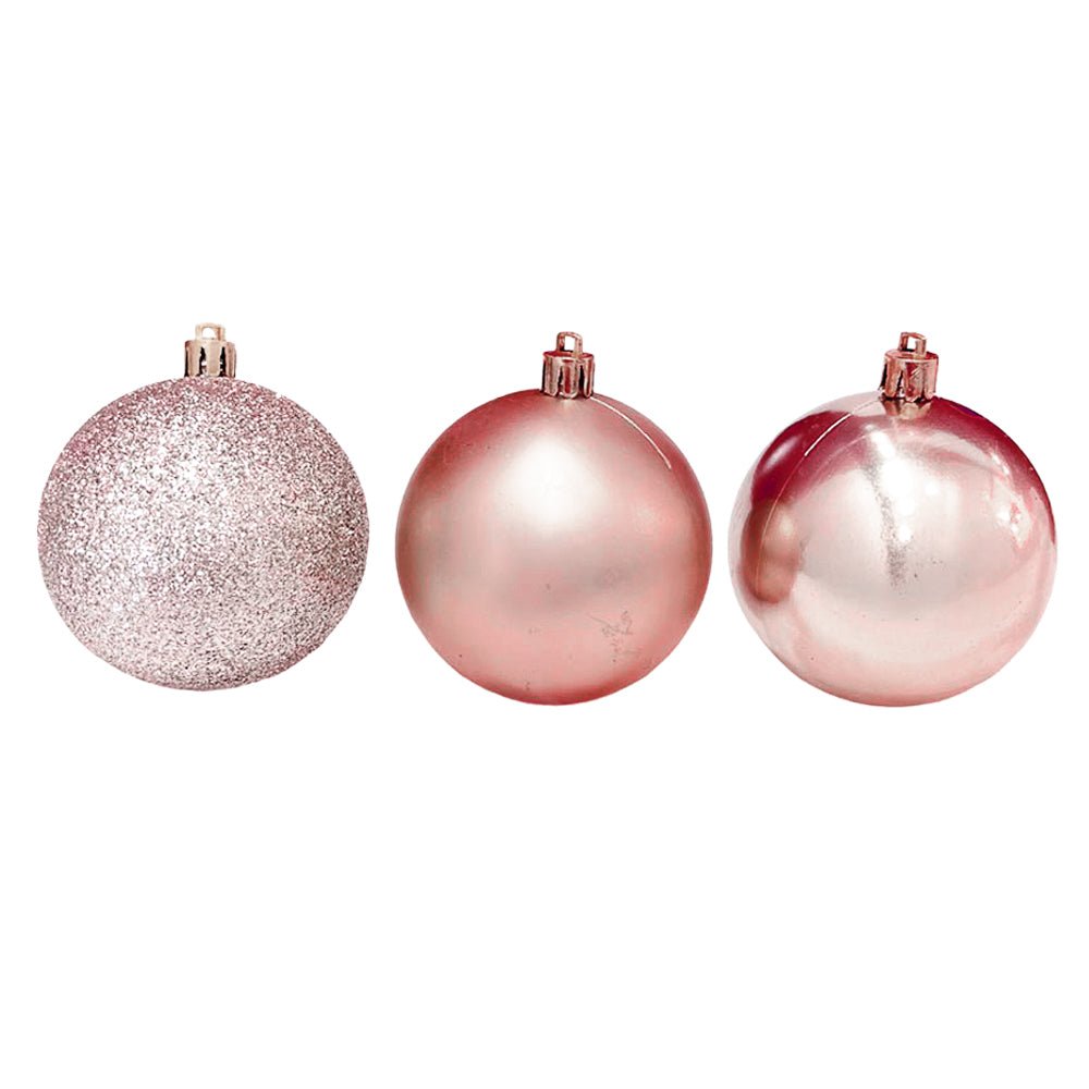 Bola Navideña 6 pza Decoradas / Rosa / 8 cm / Maranelo Christmas - Maranelo Christmas - Titan.com.pa - 7453132422067