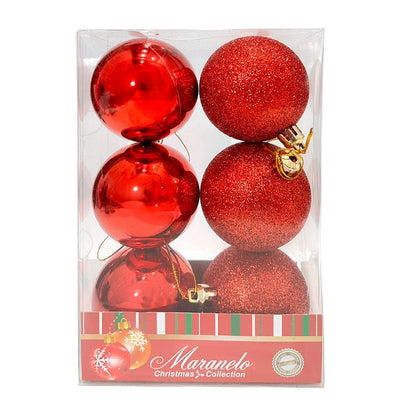 Bola Navideña 6 pza / Decorativa / Roja / 6 cm / Maranelo Christmas - Maranelo Christmas - Titan.com.pa - 7453125132904
