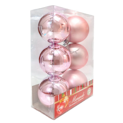 Bola Navideña 6 pza / Lisa / Rosa Claro / 6 cm / Maranelo Christmas - Maranelo Christmas - Titan.com.pa - 7453132410699