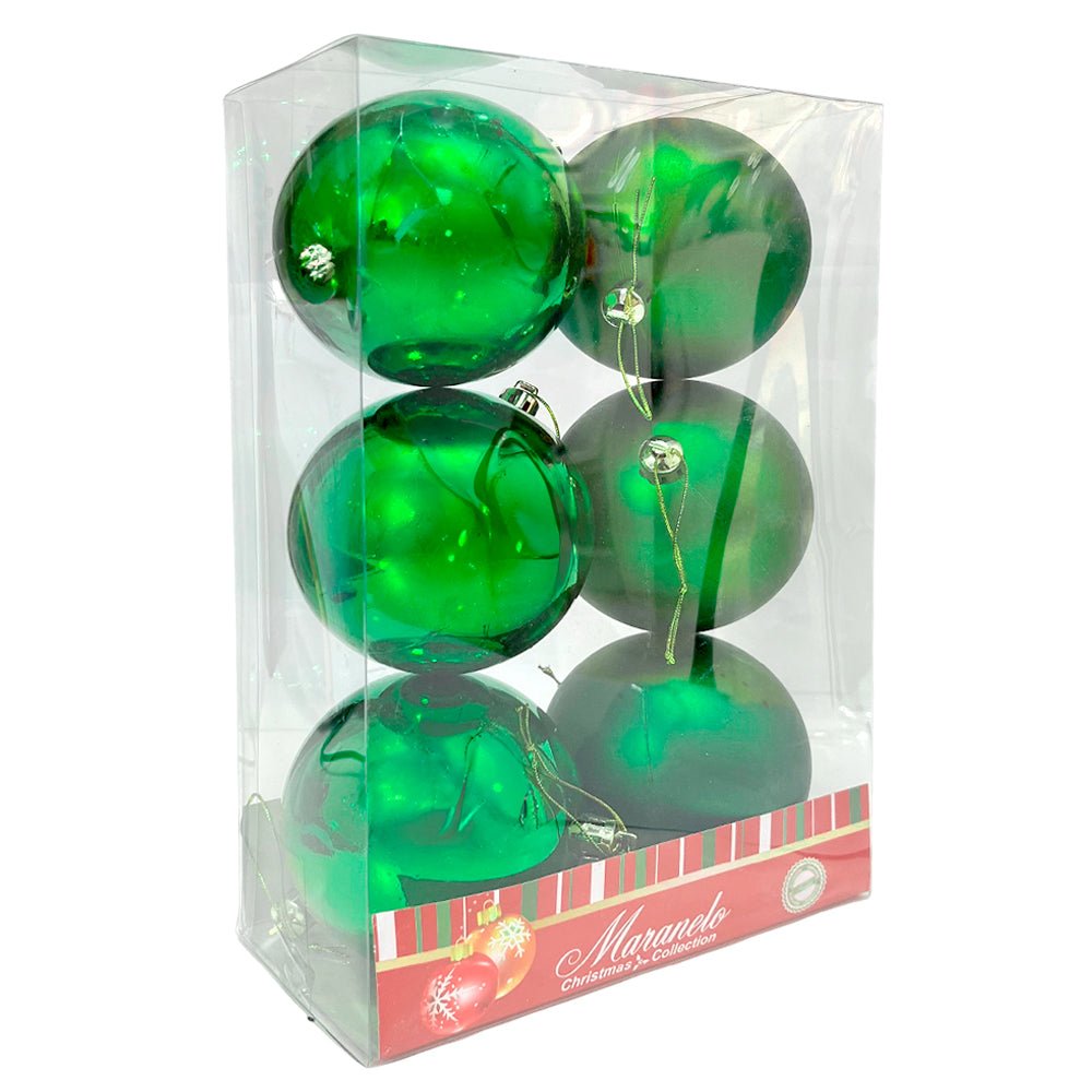 Bola Navideña 6 pza / Lisas / Verde / 8 cm / Maranelo Christmas - Maranelo Christmas - Titan.com.pa - 7453125132126