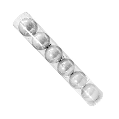 Bola Navideña 6 pza / Plateado Perlado / 8 cm / Maranelo Christmas - Maranelo Christmas - Titan.com.pa - 7453132425730