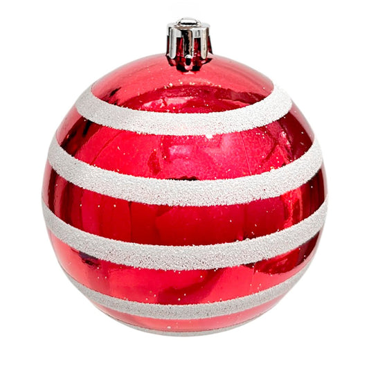 Bola Navideña Decorada / Miro Christmas / 8 cm Set 6 Piezas Rojo y Blanco - Miro Christmas - Titan.com.pa - 7450206282244
