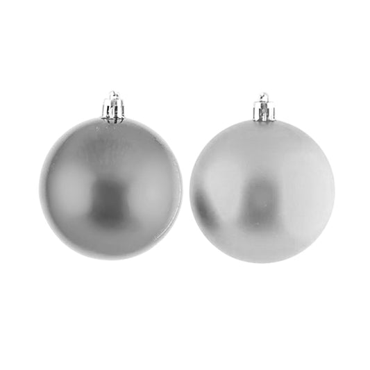 Bola Silver 7 CM / 10 Piezas Brillante/Mate - Maranelo Christmas