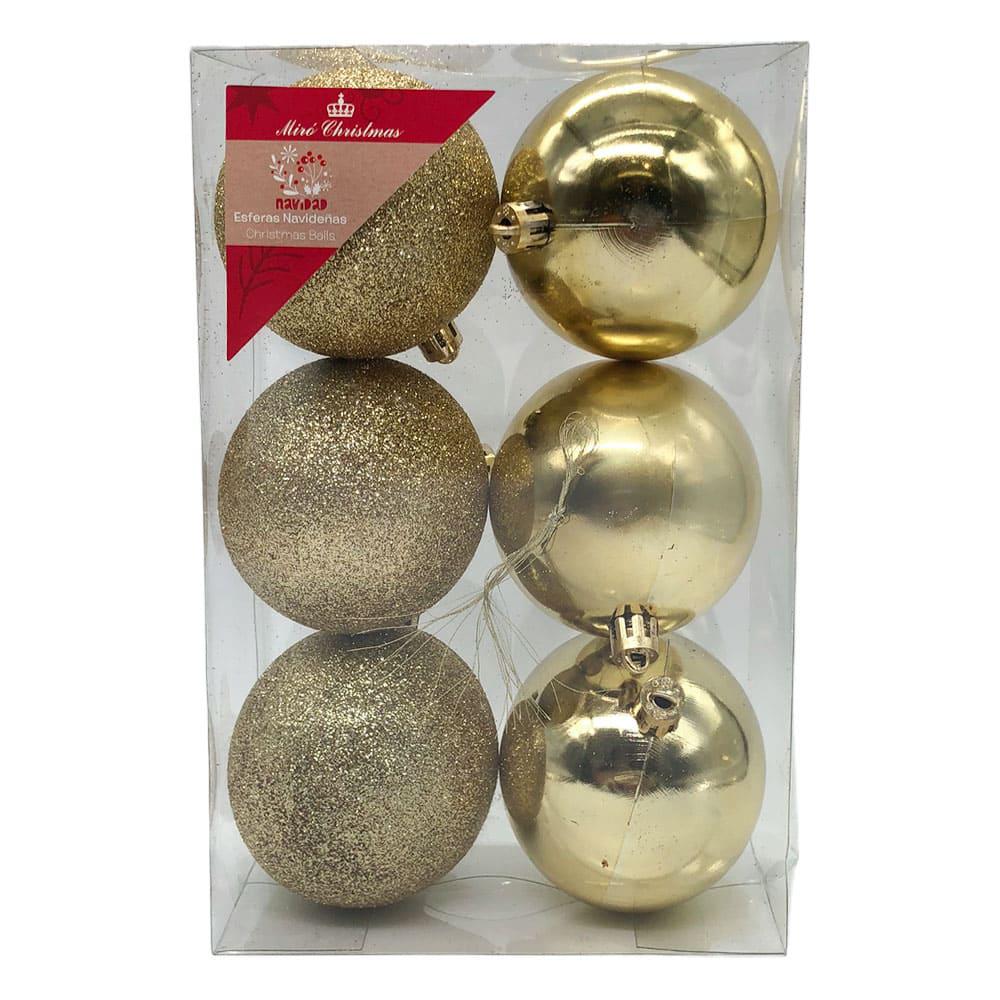 Bolas de Navidad Miro Christmas 7 cm Brillantes 6 Piezas