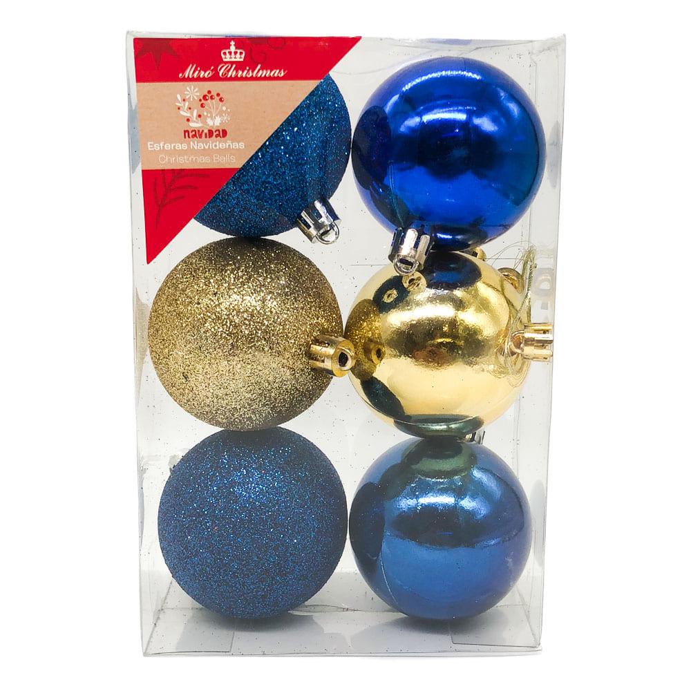 Bolas de Navidad Miro Christmas de 6 cm Brillantes 6 Piezas