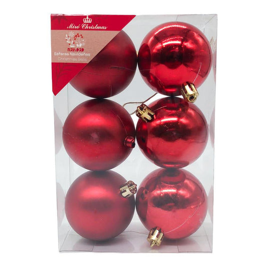 Bolas de Navidad Miro Christmas de 6 cm Lisas 6 Piezas