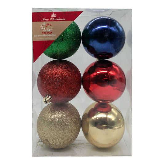 Bolas de Navidad Miro Christmas de 8 cm Brillantes 6 Piezas