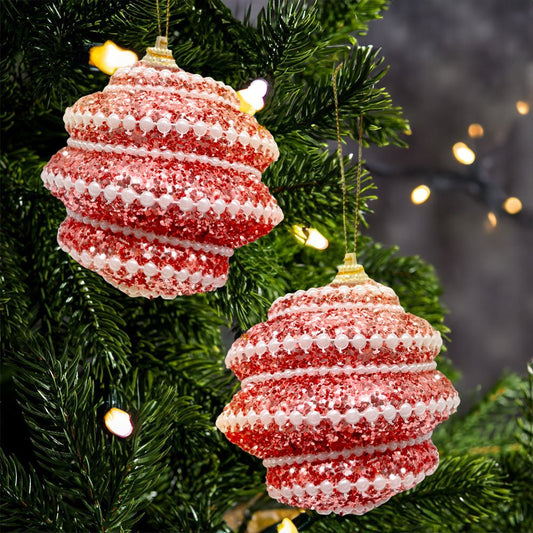 Bolas Navideñas Decoradas Maranelo Christmas de 8Cm / 3 Piezas / Rose Gold - Maranelo Christmas - Titan.com.pa - 7453118243273