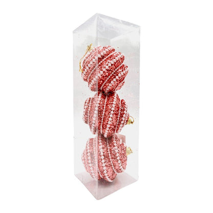 Bolas Navideñas Decoradas Maranelo Christmas de 8Cm / 3 Piezas / Rose Gold - Maranelo Christmas - Titan.com.pa - 7453118243273