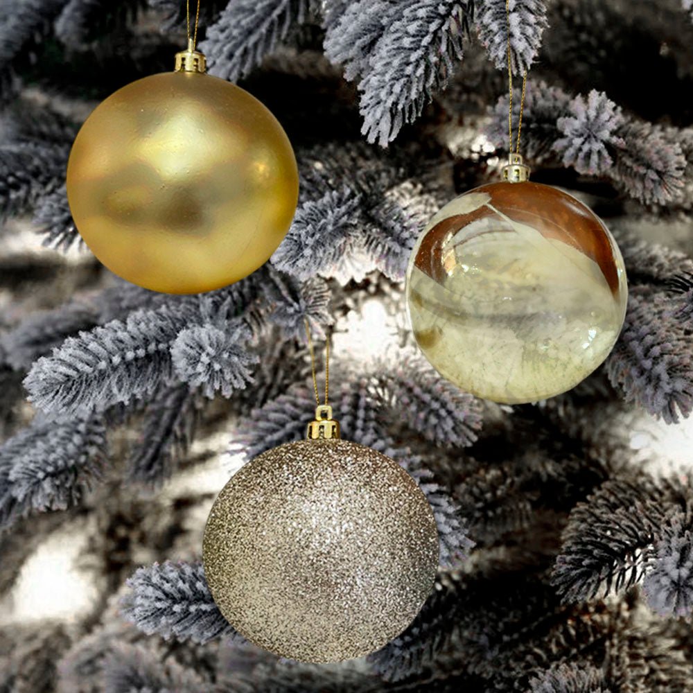 Bolas Navideñas Maranelo Christmas de 8 cm / 6 Piezas / Dorado Brillante - Mate - Maranelo Christmas - Titan.com.pa - 7453104634184