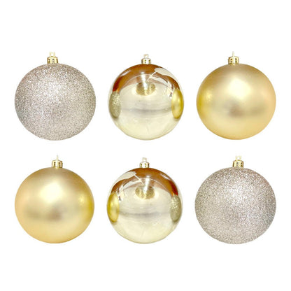 Bolas Navideñas Maranelo Christmas de 8 cm / 6 Piezas / Dorado Brillante - Mate - Maranelo Christmas - Titan.com.pa - 7453104634184