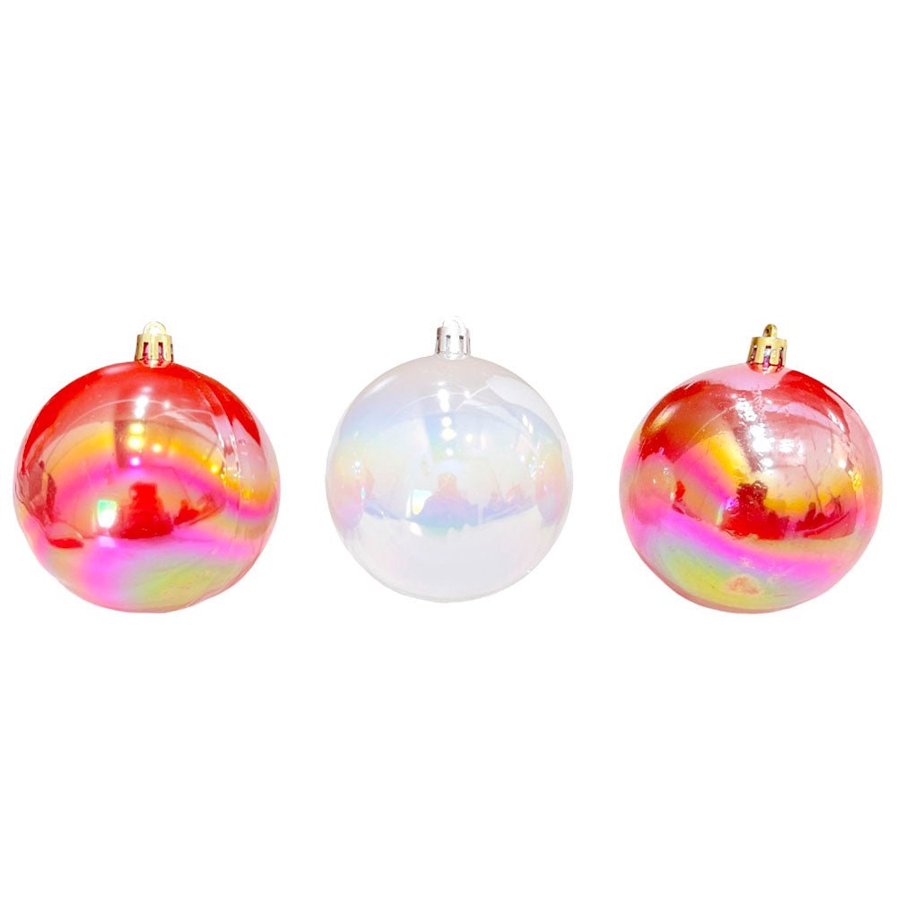 Bolas Navideñas Miro Christmas de 8Cm / 6 Piezas / Roja - Blanca - Miro Christmas - Titan.com.pa - 7450206067001