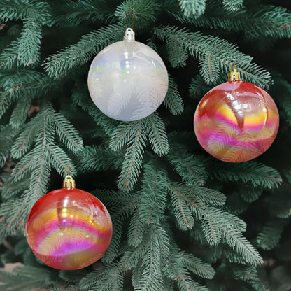 Bolas Navideñas Miro Christmas de 8Cm / 6 Piezas / Roja - Blanca - Miro Christmas - Titan.com.pa - 7450206067001