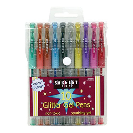 Bolígrafo de Gel Glitter Sargent de Colores 10