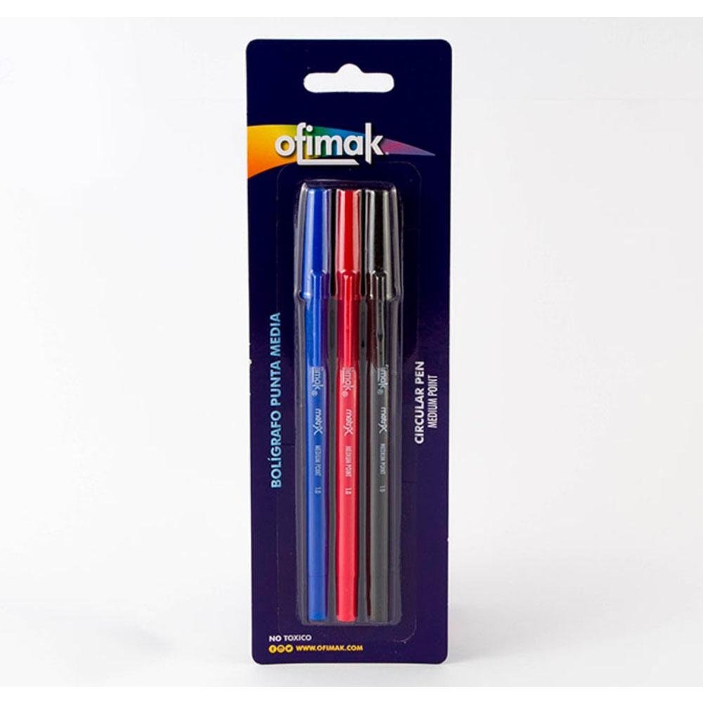 Bolígrafo Ofimak Metrix 3 Piezas Surtido