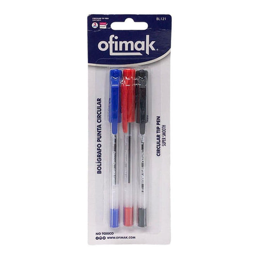 Bolígrafo Super Smooth Ofimak 3 Piezas