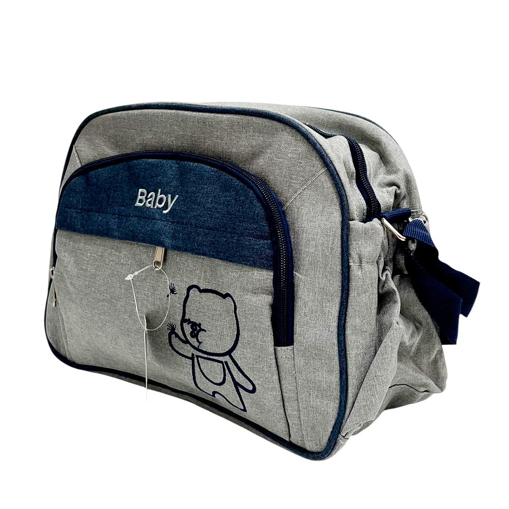 Bolso Pañalero Gris/Azul/Rosa - Cutie Baby