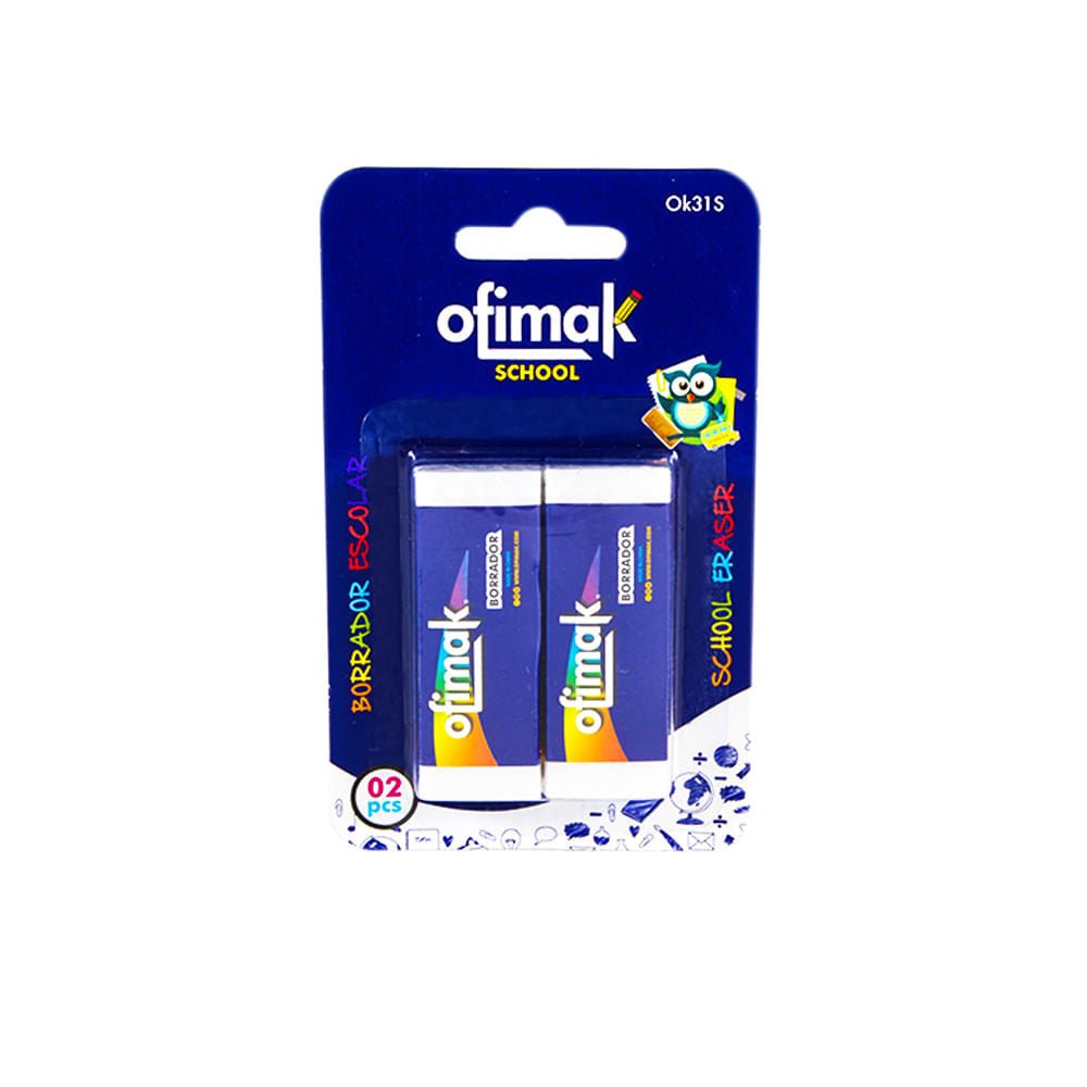 Borarador de Goma Ofimak 2 Piezas