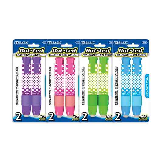 Borrador Bazic / Estilo Lápiz / 2 Piezas / Retráctil / Surtido - Bazic - Titan.com.pa - 764608022115