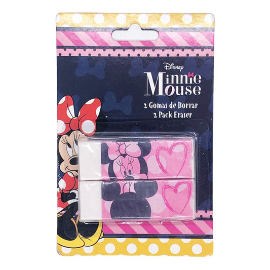 Borrador Rectángular Minnie Mouse 2 Piezas