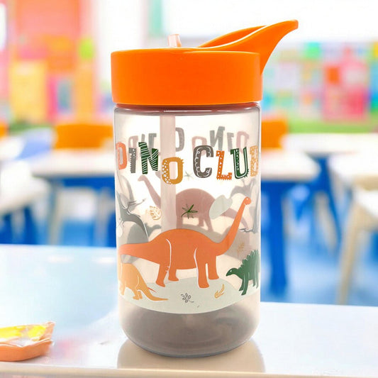 Botella Plástica Infantil Dino Club - Herevin - Titan.com.pa - 8699038107373