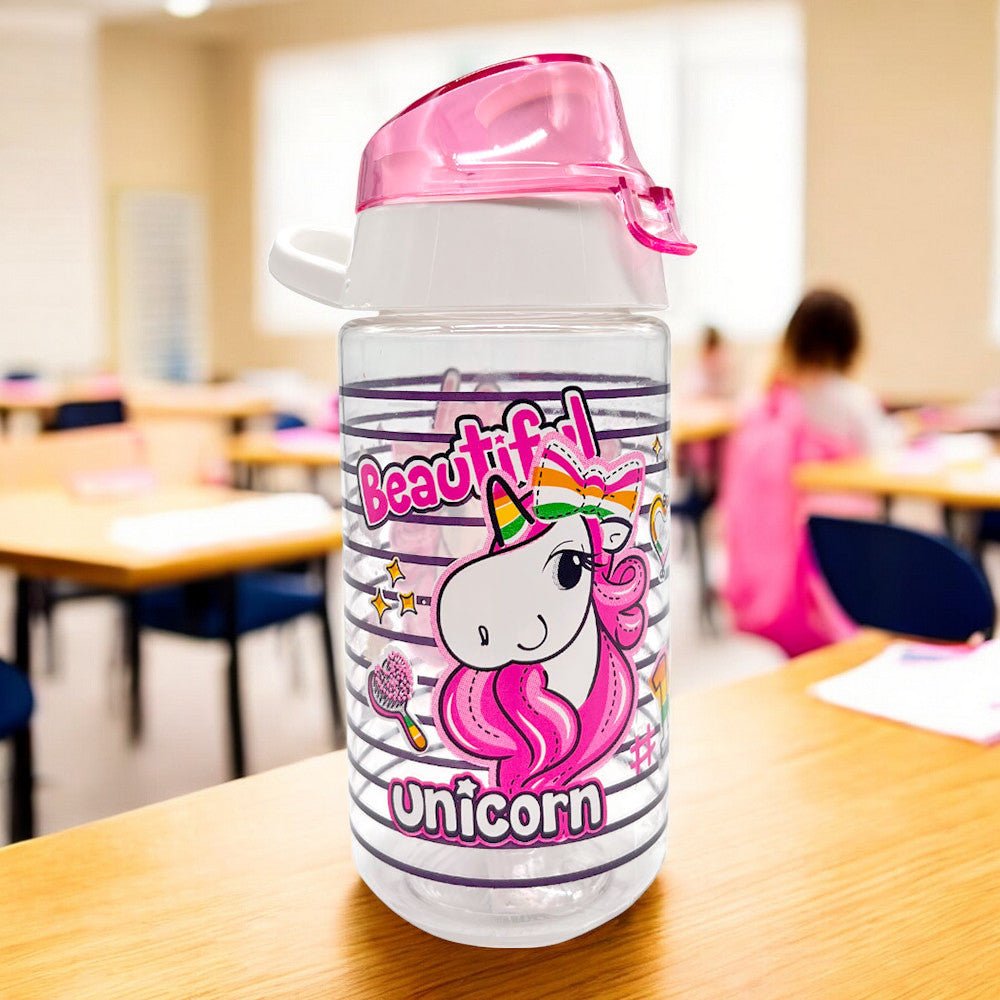 Botella Plástica Infantil Unicornio 460 CC - Herevin - Titan.com.pa - 8699038088085