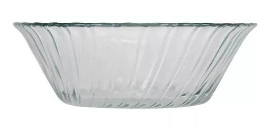 Bowl de Vidrio Crisa Classic – 6.4 oz / Diseño Texturado / Transparente - Crisa - Titan.com.pa - 78917900546