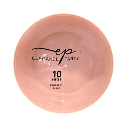 Bowl Blush/Silver 14 oz 10 piezas Elegance Party