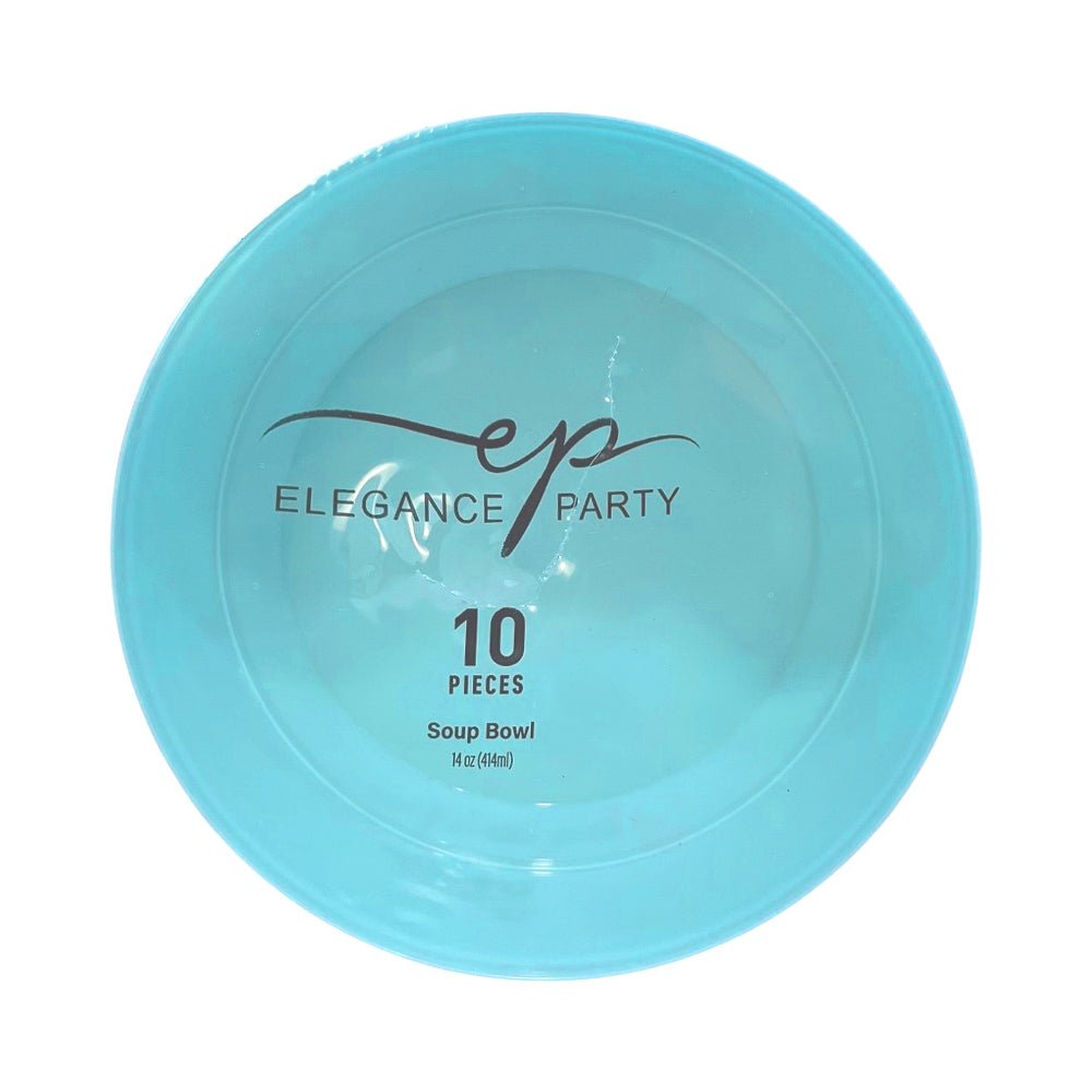 Bowl / Elegance Party / 14 oz / Mint & Silver / 10 Piezas - Elegance Party - Titan.com.pa - 191554363335