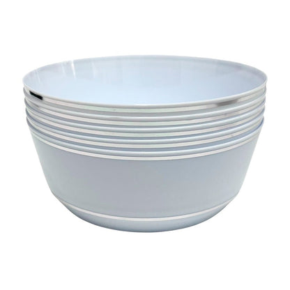 Bowl White/Silver de 14 oz Elegance Party