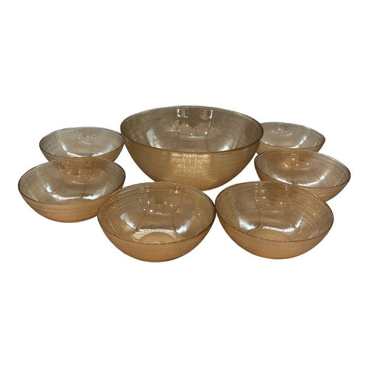 Bowl Favorim Group Set 7Pz Vidrio Gold