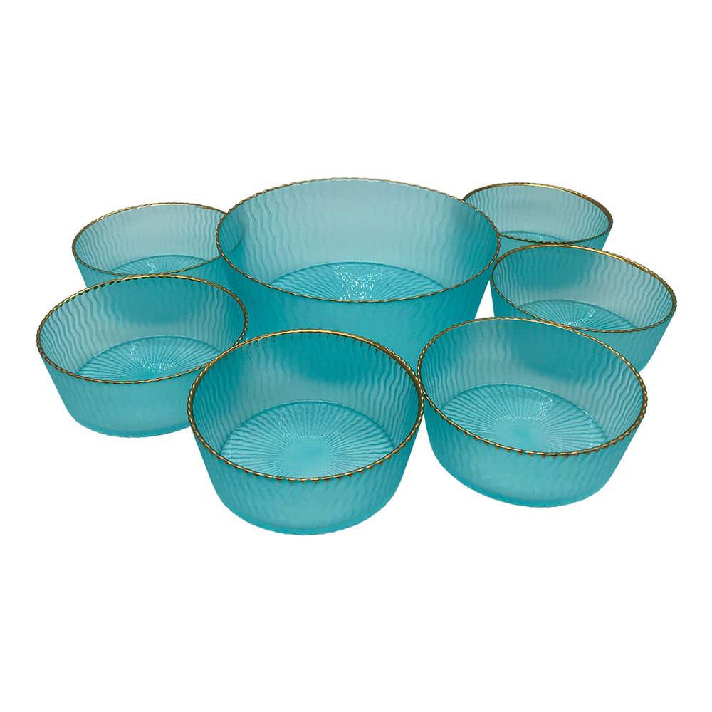 Bowl Favorim Group Set 7Pz Vidrio Turquoise