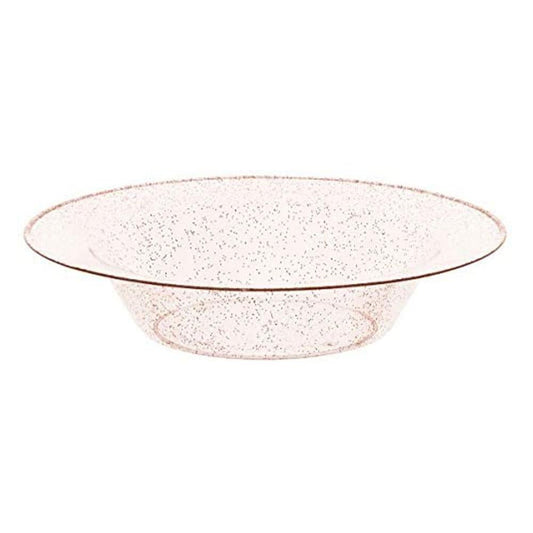 Bowl Lillian Plástico Rose Gold Glitter 14 oz