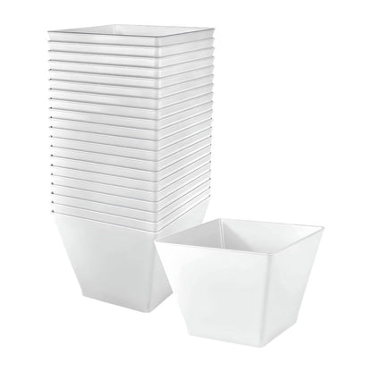 Bowl Plástico Cuadrado Blanco / 20 Piezas / 8 oz / Lillian - Lillian - Titan.com.pa - 763615659918