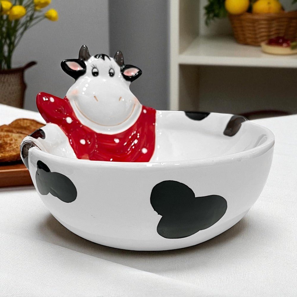 Bowl P/Servir De Cerámica Diseño De Vaca - 26 California - Titan.com.pa - 073297789743