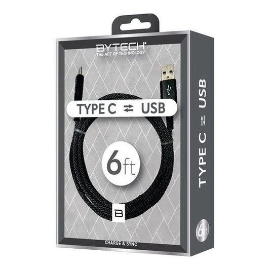 Cable Cargador USB Tipo C 6 Pies By Tech Negro - BY TECH - 11057534