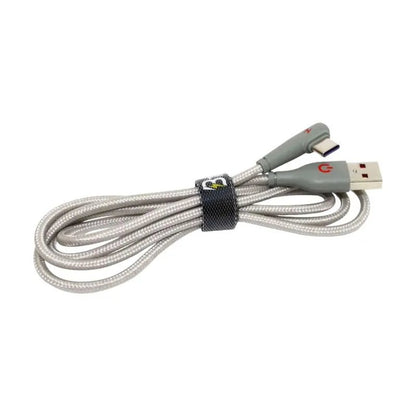 Cable Trenzado Btek Usb - C de 1 Metro - Gris - BTEK - Titan.com.pa - 7452105560065