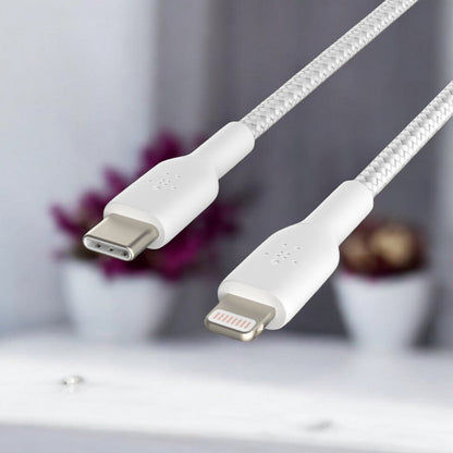 Cable Trenzado Usb - C Belkin Lightning BoostCharge / 1M / Blanco - Belkin - Titan.com.pa - 745883788439