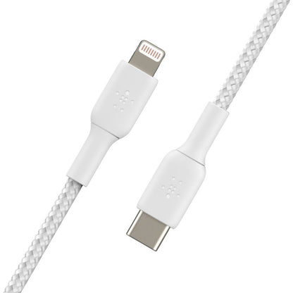 Cable Trenzado Usb - C Belkin Lightning BoostCharge / 1M / Blanco - Belkin - Titan.com.pa - 745883788439