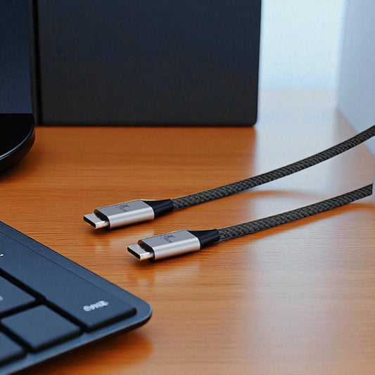 Cable USB-C® 3,65 m con carga rápida 60W y transferencia 480 Mbps. Duradero, flexible y con revestimiento de nailon trenzado. En Titán Panamá.