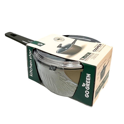 Cacerola 18 CM Antiadherente Con Tapa De Vidrio Kitchen Star - Home Elegance - Home Elegance - Titan.com.pa - 6974898476909